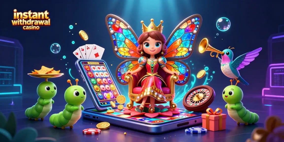 Experience the thrill of an instant withdrawal casino showcasing vibrant characters and game elements.