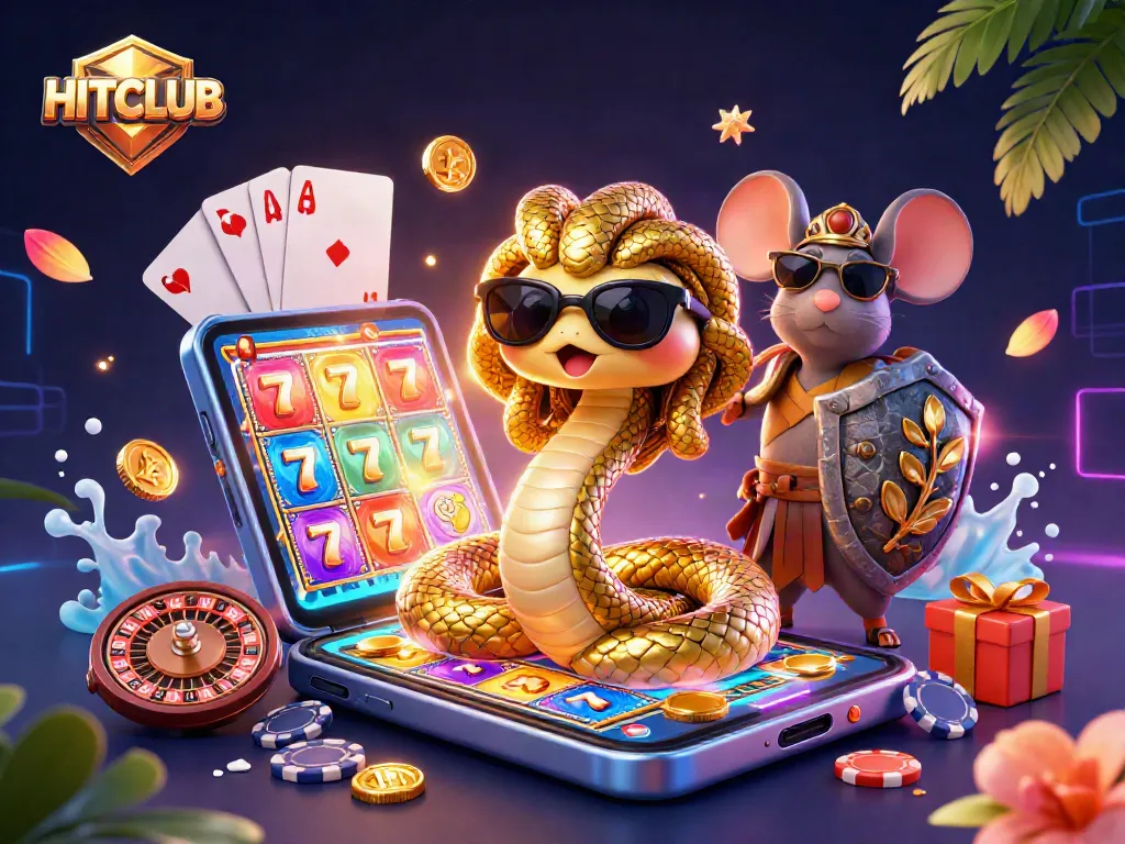 Engage in thrilling gameplay at HITCLUB with dynamic slots and colorful casino elements.