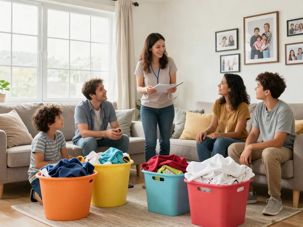 home organization ottawa scene with a family decluttering space