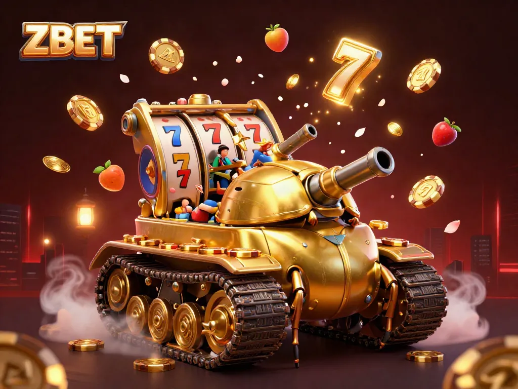 ZBET engages players with thrilling slot games featured in an energetic casino scene.