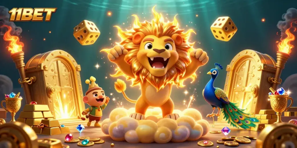 Experience thrilling wins at 11BET with a lively casino scene filled with treasures and excitement