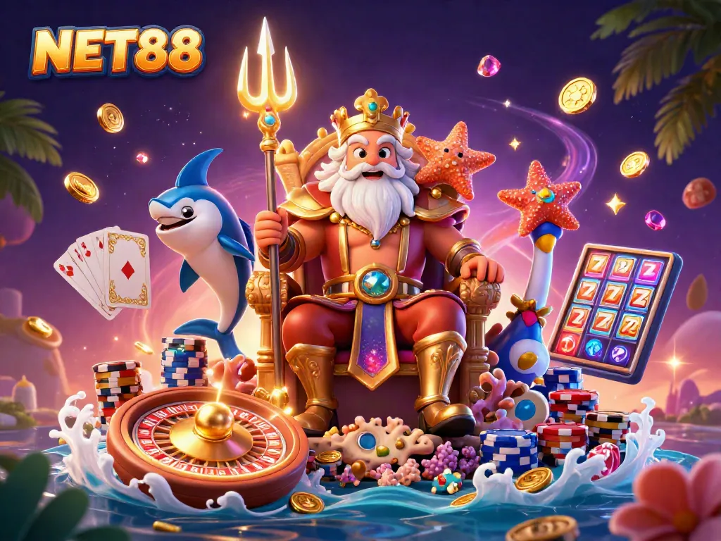 Catch thrilling moments with NET88's dynamic casino experience featuring Neptune and exciting game elements.