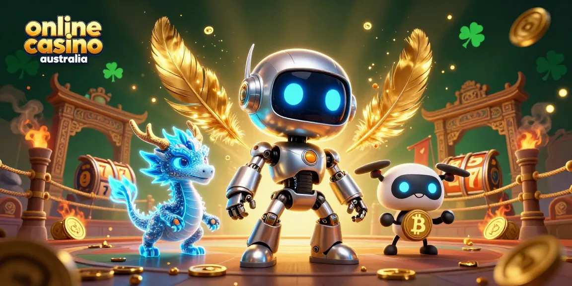 Experience thrilling gameplay at an online casino Australia, featuring futuristic characters and dynamic slot elements.